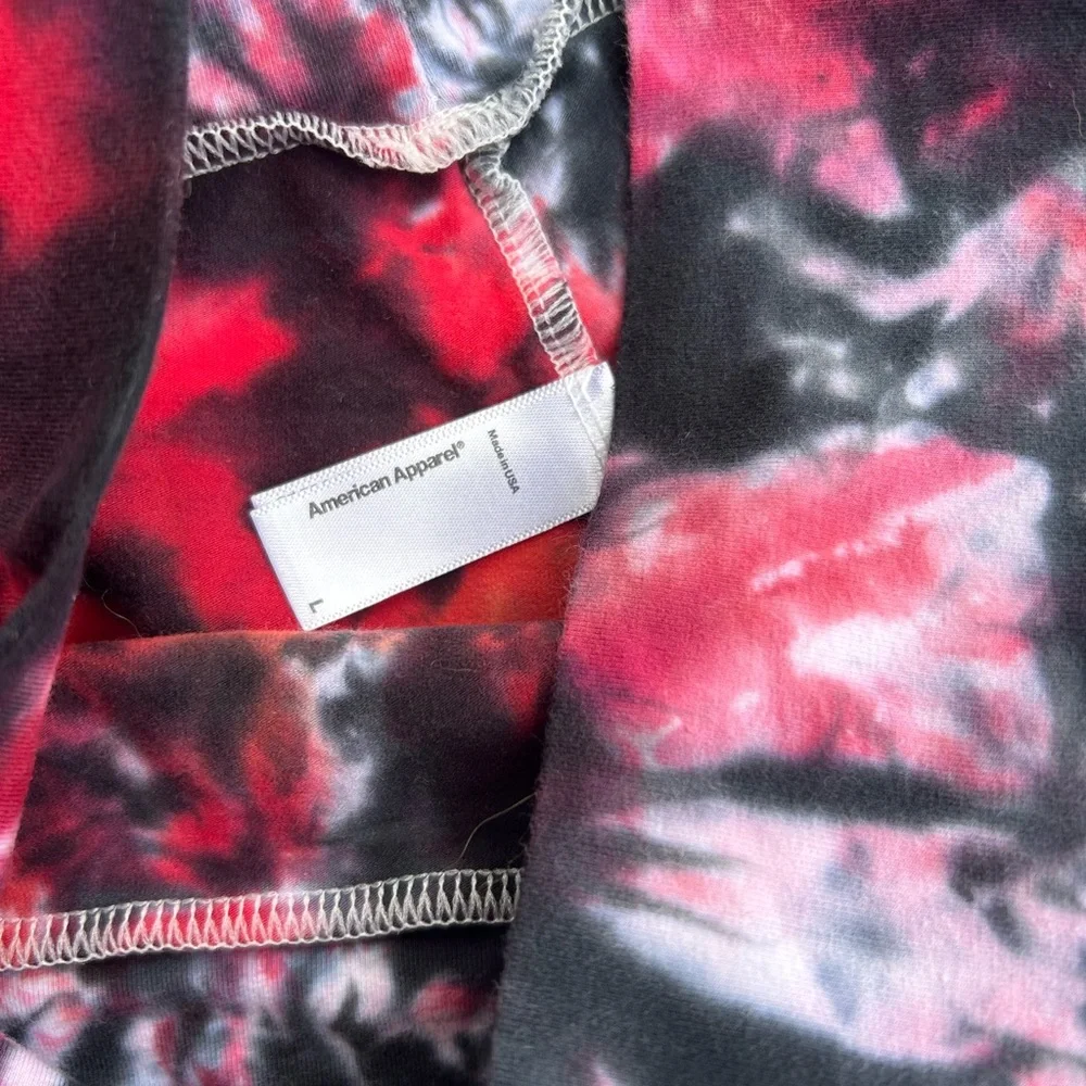 American Apparel Red and Black Tie-Dye Leggings - Picture 5 of 8